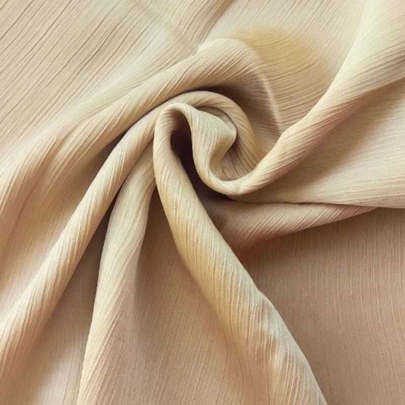 Luxury Crinkle Silk Hijab - DULL GOLD