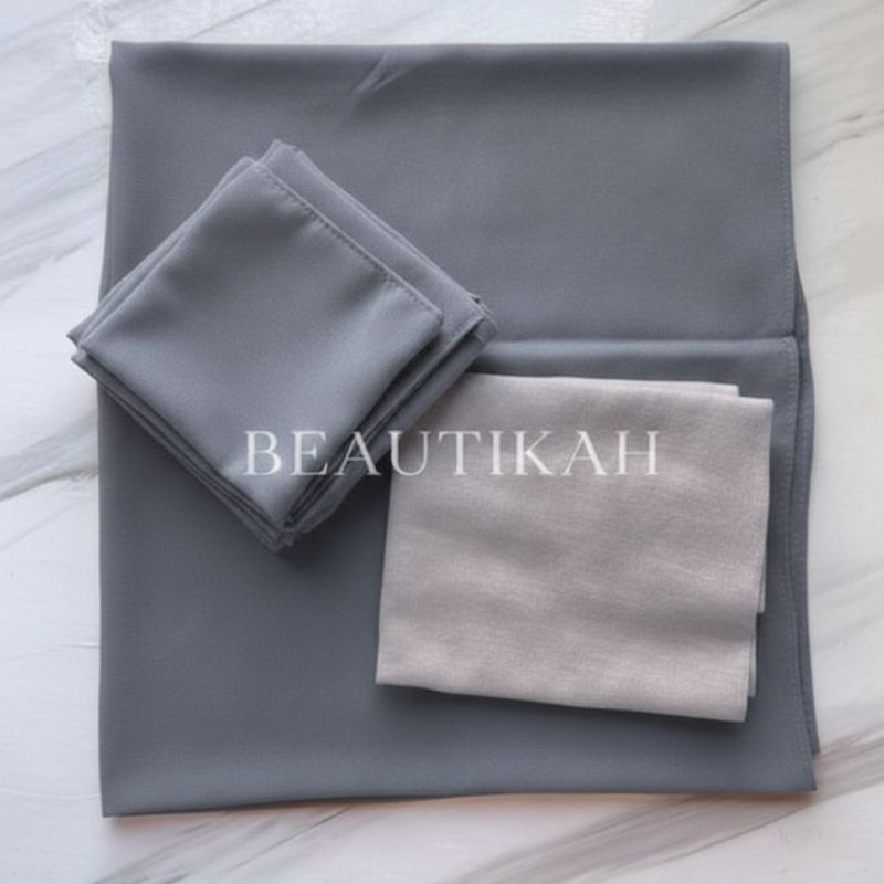 Slate Hijab-Niqab-Cap Set