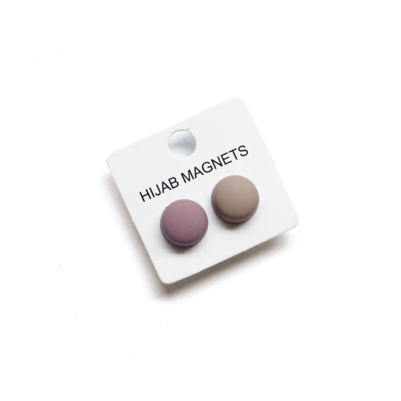 Matte Hijab Magnets (Circle) - Elegant