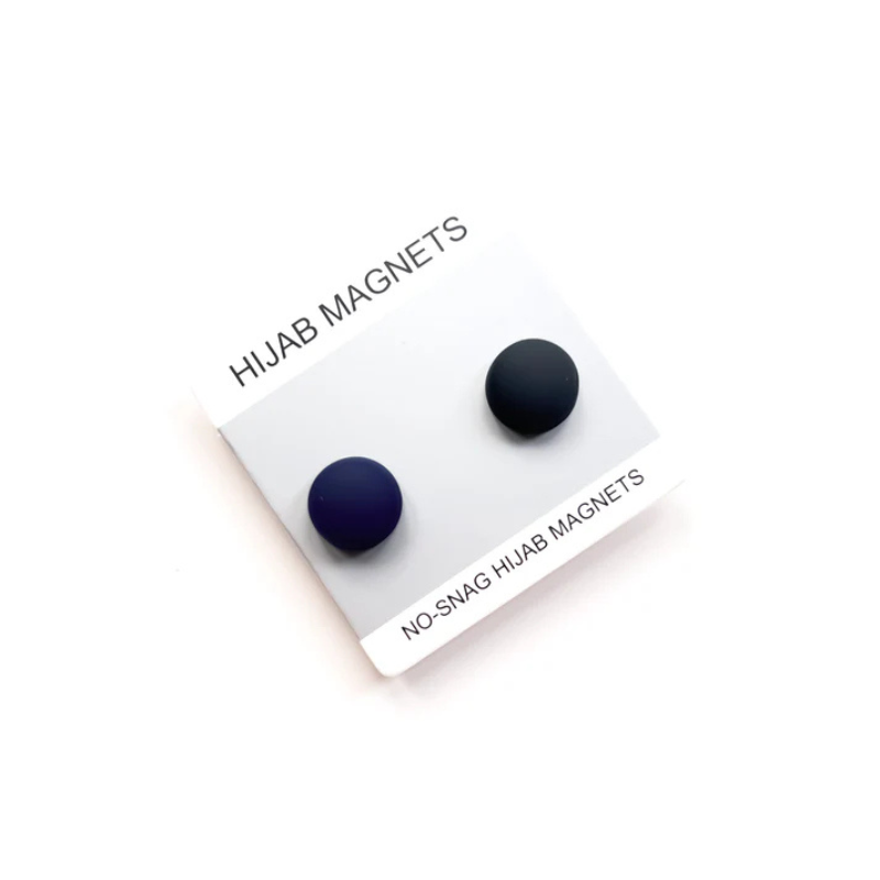 Matte Hijab Magnets (Circle) - Midnight