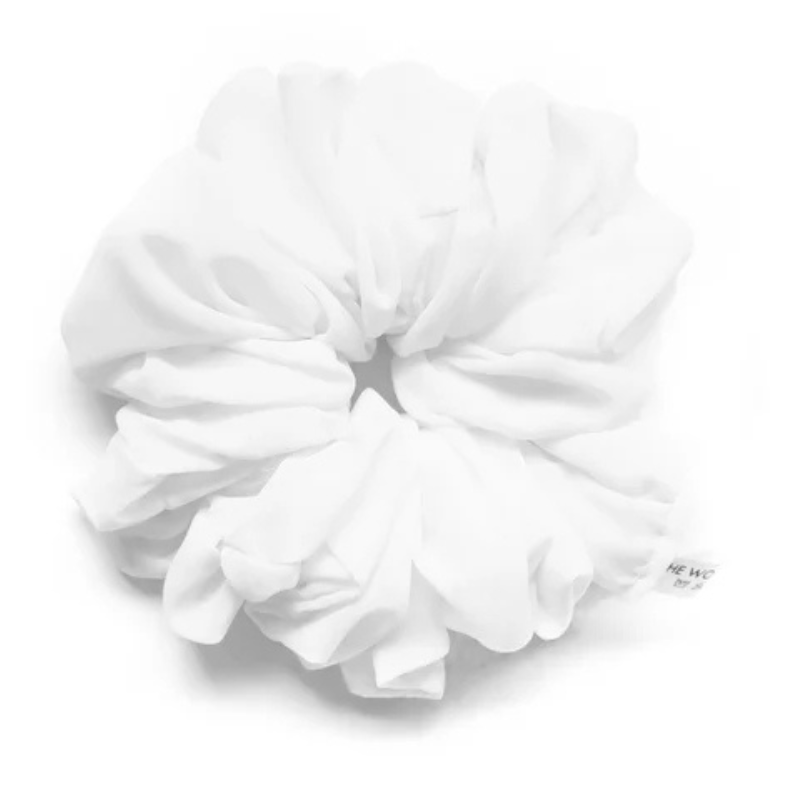 Georgette Volumizing Scrunchie - White