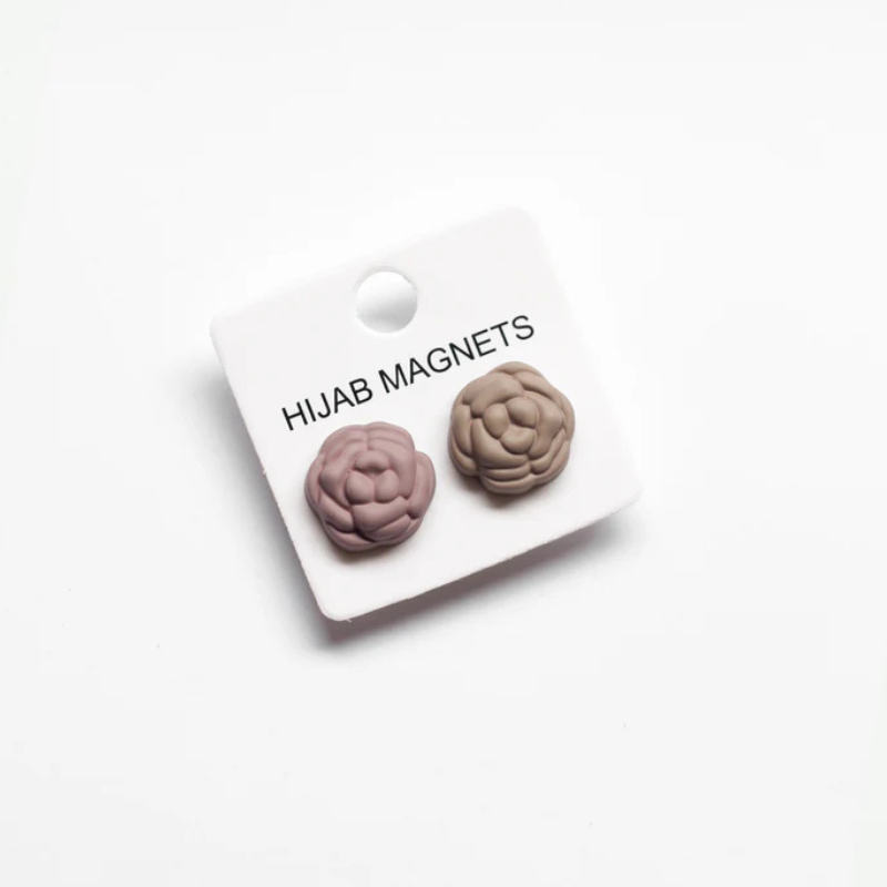 Matte Hijab Magnets (Rose) - Elegant